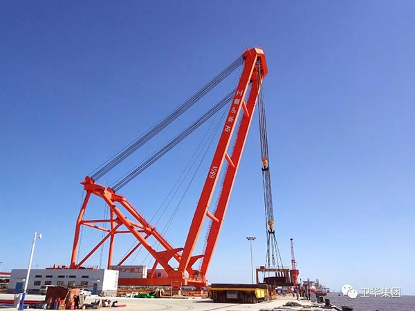 Weihua Port Crane (fixed crane) 660 ton successfully passed the acceptance test~Let's take a look!