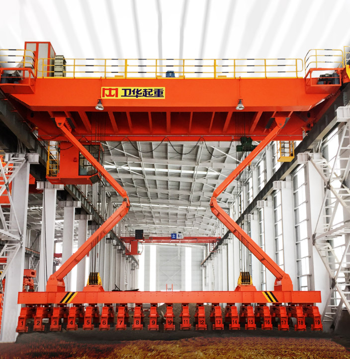anode carbon block stacking double beam bridge crane