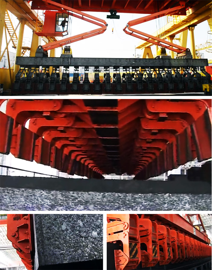 anode carbon block stacking double beam bridge crane