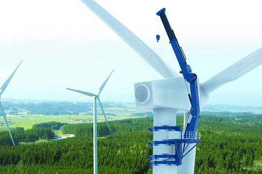 Self-Climbing Crane for Wind Turbine Maintenance