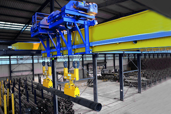 Intelligent Steel-Pipe Distribution Overhead Crane